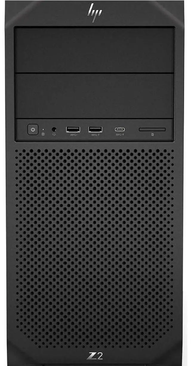 Main image of HP Z2 Tower G4 Workstation Intel Xeon E-2104G 3.2 GHz 16 GB DDR4 512 GB SSD Intel HD Graphics P630 Windows 11 Pro Desktop, Black - 5UP35US