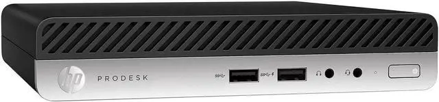Main image of HP ProDesk 400 G4 Mini Intel Core i3-8300T 3.2 GHz 16GB DDR4 128GB SSD Intel UHD Graphics 630 Windows 10 Pro Desktop, Black - 9LD87U8