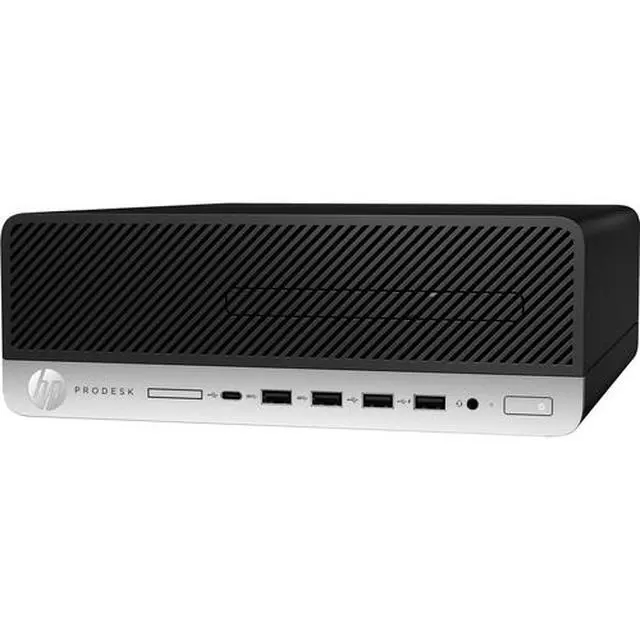 Alt view image 3 of 5 - HP ProDesk 600 G5 SFF Intel Core i5-9500 3.0 GHz up to 4.4 GHz 8GB DDR4 256GB SSD Intel UHD Graphics 630 Windows 10 Pro Desktop, Black - 7PR65UT-E010