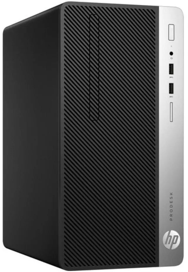 Main image of HP ProDesk 400 G5 Microtower Intel Core i5-8500 3 GHz up to 4.1 GHz 16GB DDR4 500GB HDD + 500GB HDD Windows 11 Pro Desktop, Black