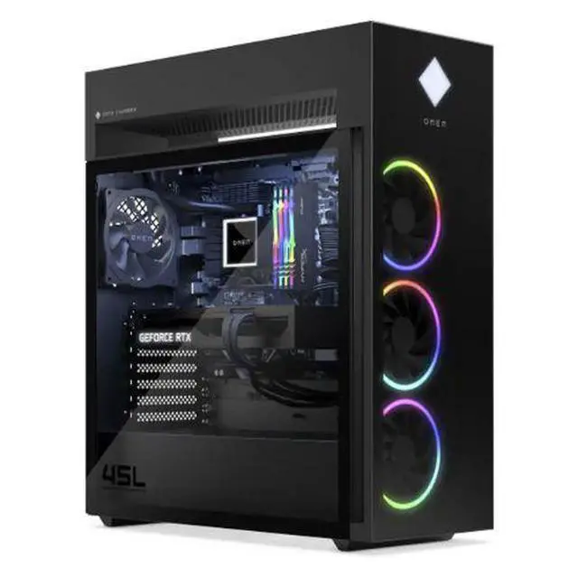 Alt view image 4 of 5 - HP OMEN 45L GT22-3000I Intel Ultra 9 285K 3.2 GHz up to 5.7 GHz 32GB DDR5 1TB SSD NVIDIA RTX 5090 Windows 11 Home Desktop, Black - A4ND8AV-V150