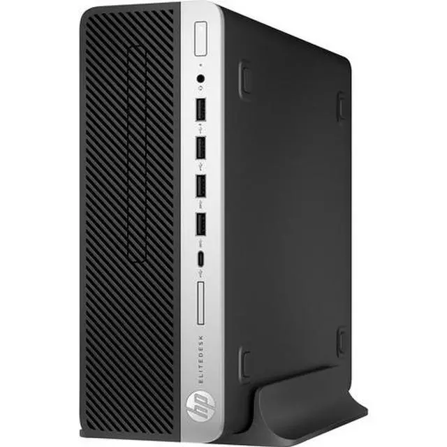 Alt view image 3 of 3 - HP EliteDesk 705 G4 SFF AMD Ryzen 5 2400G 3.6 GHz up to 3.9 GHz 8GB DDR4 256GB SSD AMD Radeon Vega 11 No OS Desktop, Black - 4PG34UT