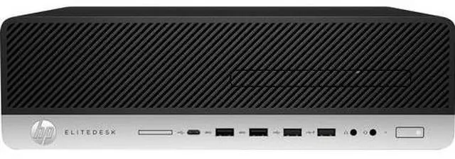 Main image of HP EliteDesk 800 G5 SFF Intel Core i5-9500 3.0 GHz 8GB DDR4 256GB SSD Intel UHD Graphics 630 Windows 10 Pro Desktop, Black - 7LL84UT-E010