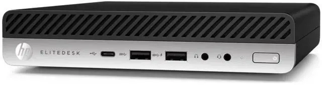 Main image of HP EliteDesk 800 G4 DM 65W Intel Core i5-8500 3 GHz up to 4.1 GHz 8GB DDR4 256GB SSD Intel UHD Graphics 630 Windows 11 Pro Desktop, Black - 2YH19AV-E010