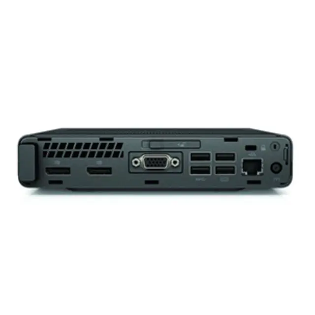 Alt view image 3 of 3 - HP EliteDesk 800 35W G3 Intel Core i5-6500T 2.5 GHz up to 3.1 GHz 8 GB DDR4 128 GB SSD Intel HD Graphics 530 Windows 10 Pro Desktop Mini, Black - 2KV39US