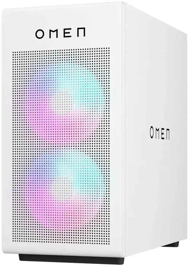 Alt view image 2 of 3 - HP OMEN 35L GT16-0159c AMD Ryzen 7 8700F 4.1 GHz up to 5.0 GHz 32GB DDR5 2TB + 1TB SSD NVIDIA GeForce RTX 5070 Windows 11 Home Gaming Desktop, White - BA4A8AA