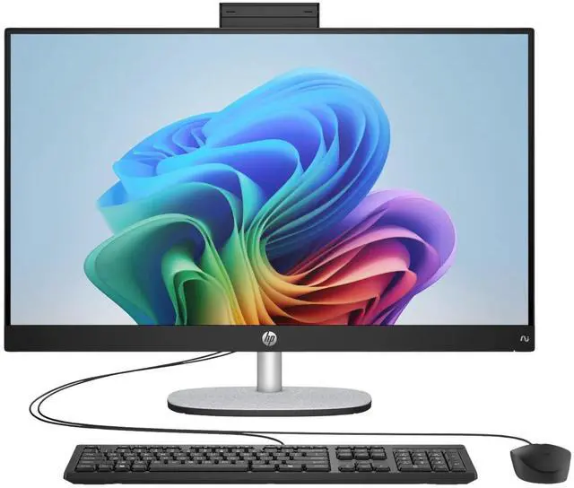 Main image of HP 27-CR2000T 27" FHD IPS Intel Core Ultra 7 255U 2.0 GHz up to 5.2 GHz 32GB DDR5 1TB SSD Intel Graphics Windows 11 Home All-in-One Desktop, Black - AQ5E1AV-V060