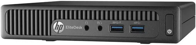Main image of HP EliteDesk 705 G2 Mini AMD PRO A12-8800B 2.1 GHz up to 3.4 GHz 8GB DDR3 128GB SSD AMD Radeon R7 Graphics Windows 11 Pro Desktop, Black - L1X62AV-E011