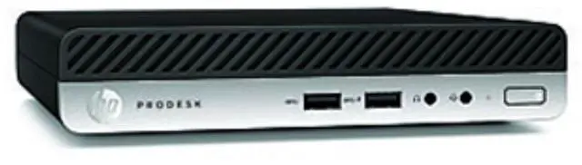 Alt view image 2 of 4 - HP ProDesk 400 G4 Intel Core i3-8100T 3.1 GHz 8 GB DDR4 256 GB SSD Windows 10 Pro Desktop Mini, Black - 2ZZ92AV-E010