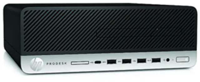 Main image of HP ProDesk 600 G5 Small Form Factor Intel Core i5-9500 3 GHz up to 4.4 GHz 8 GB DDR4 500 GB HDD Windows 11 Pro Desktop, Black - 6DX60AV-E014