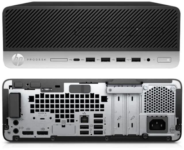 Alt view image 4 of 4 - HP ProDesk 600 G5 Small Form Factor Intel Core i5-9500 3 GHz up to 4.4 GHz 8 GB DDR4 500 GB HDD Windows 11 Pro Desktop, Black - 6DX60AV-E014