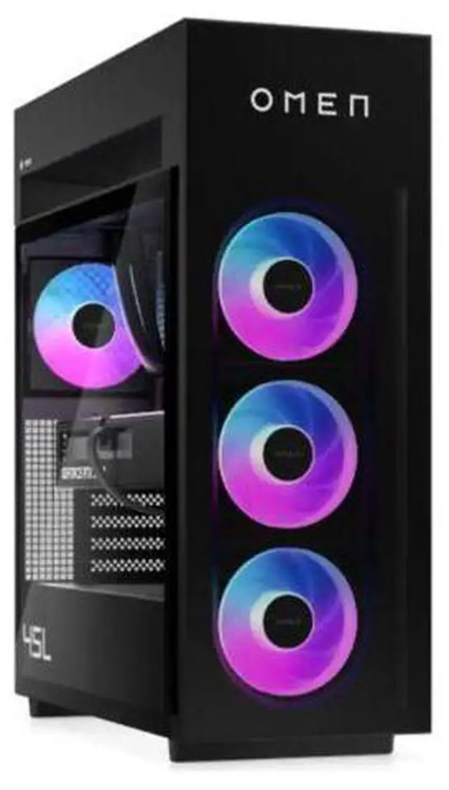 Main image of HP OMEN MAX 45L GT23-0000M AMD Ryzen 9 9900X 4.4 GHz up to 5.6 GHz 64GB DDR5 2TB SSD NVIDIA GeForce RTX 5070 Windows 11 Home Gaming Desktop, Black - BQ3V9AV-V011