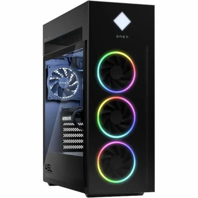 Alt view image 2 of 5 - HP OMEN 45L GT22-3000i Intel Core Ultra 7 265K 3.3 GHz up to 5.50 GHz Kingston FURY 16 GB 1 TB SSD + 1 TB HDD NVIDIA GeForce RTX 5070 Windows 11 Home Gaming Desktop, Black - A4ND8AV-V149