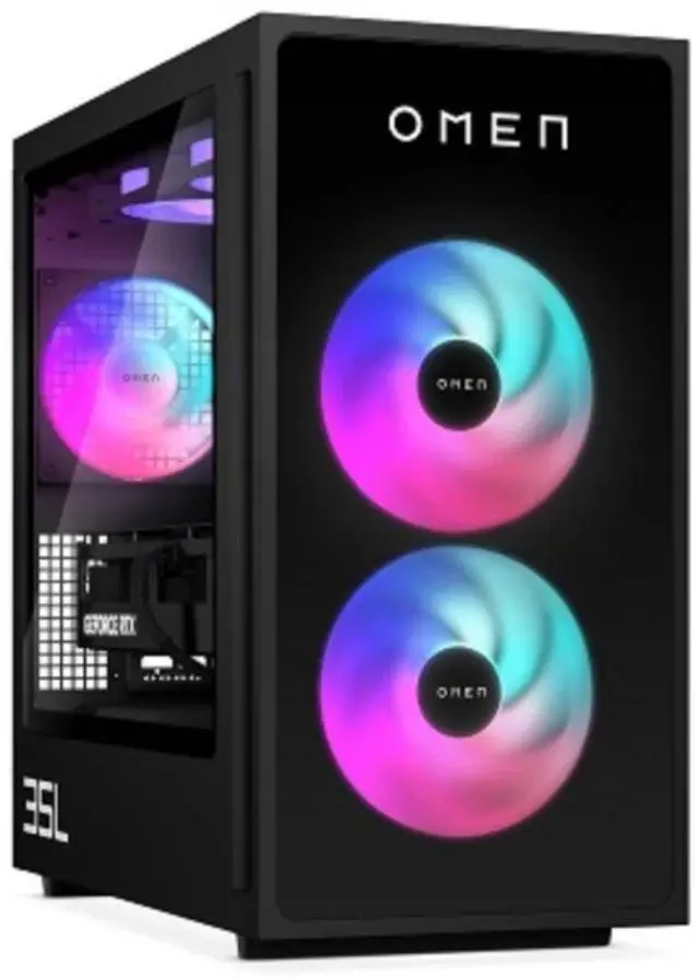 Alt view image 2 of 3 - HP OMEN 35L GT16-0000i Intel Core i5-14400F 1.8 GHz up to 4.7 GHz Kingston FURY 16GB 512 GB SSD NVIDIA GeForce RTX 5060 Windows 11 Home Gaming Desktop, Black - 9X6B9AV-V081