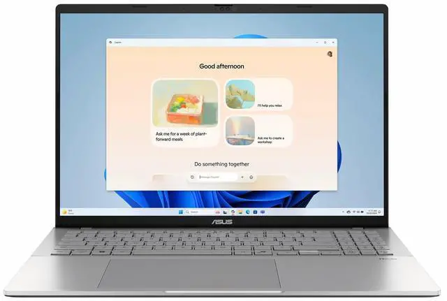 Main image of ASUS Vivobook S16 16" WUXGA Touchscreen AMD Ryzen AI 9 465 2.0GHz up to 5.0GHz 32 GB 1TB SSD AMD Radeon Graphics Windows 11 Pro Laptop, Cool Silver - M3607GA-IS99T