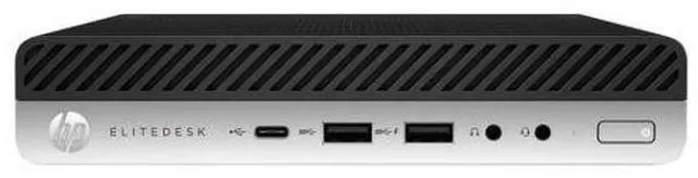 Main image of HP EliteDesk 705 G5 Mini AMD Ryzen 5 Pro 3400 GE 3.3 GHz up to 4.0 GHz 16GB RAM 512GB SSD Vega 11 Graphics Windows 10 PRO Desktop, Black - 8MU26UT-E013