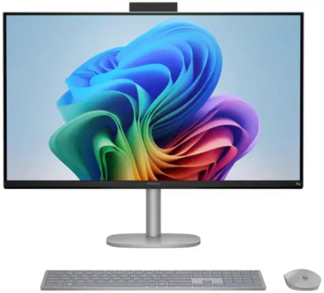 Main image of HP OmniStudio X 27-CS1000T 27" 4K UHD IPS Intel Core Ultra 7 256V 2.2 GHz 16GB RAM 512GB SSD Intel Arc 140V Windows 11 Home All-in-One Desktop, Meteor Silver - A31RWAV-V020