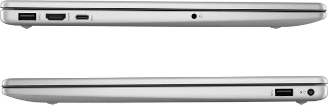 Alt view image 5 of 5 - HP 15-fd0016ca 15.6" FHD Intel N100 1.8 GHz up to 3.4 GHz 4 GB DDR4 128 GB UFS Intel UHD Graphics Windows 11 Home Laptop, Natural Silver, Minor Scratches and Dent - B90VWUA