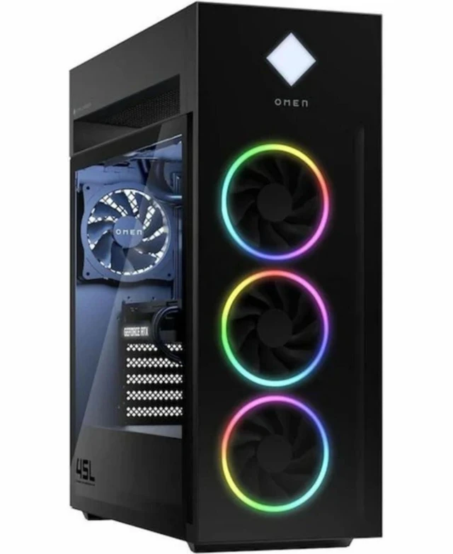 Alt view image 2 of 5 - HP OMEN 45L GT22-3000i Intel Core Ultra 7 265K 3.3 GHz up to 5.50 GHz Kingston FURY 64 GB 1 TB SSD NVIDIA GeForce RTX 5070 Windows 11 Home Gaming Desktop, Black - A4ND8AV-V160