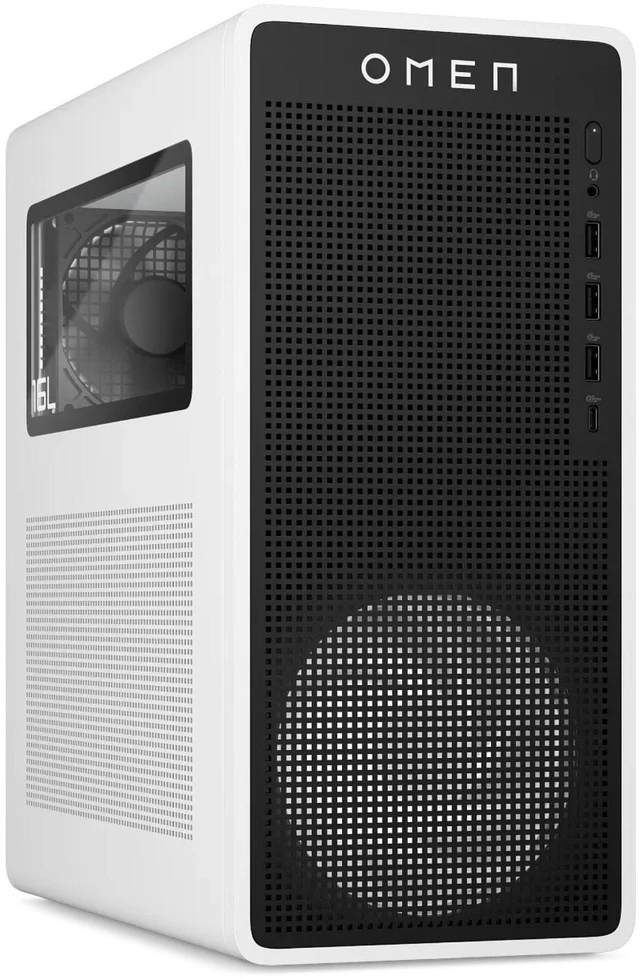 Alt view image 3 of 3 - HP OMEN 16L TG03-0100t Intel Core i5-14400F 1.8 GHz up to 4.7 GHz 16 GB 1 TB SSD NVIDIA GeForce RTX 5050 Windows 11 Home Gaming Desktop, White - B4SU7AV-V070