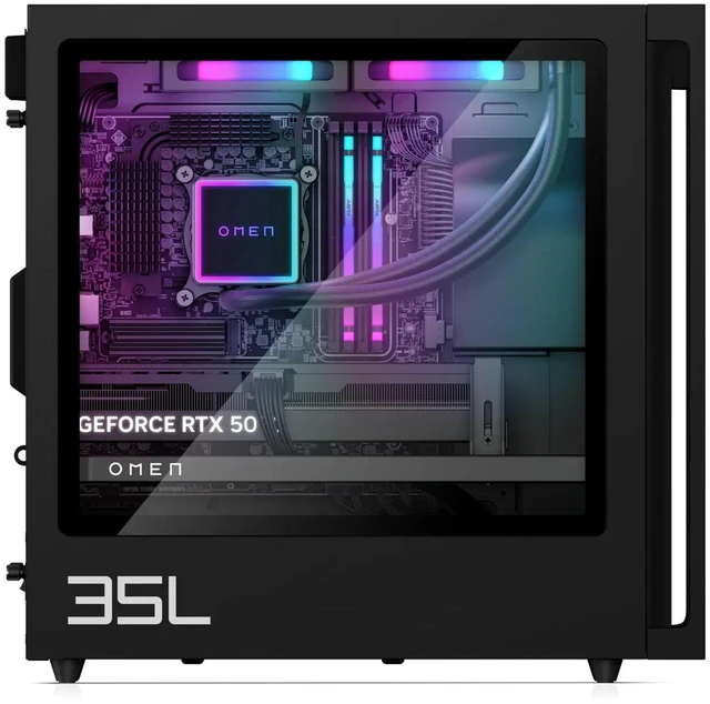 Alt view image 3 of 3 - HP OMEN 35L GT16-1300m AMD Ryzen 9 9950X3D 4.3 GHz up to 5.7 GHz Kingston FURY 64GB 512 GB SSD NVIDIA GeForce RTX 5080 Windows 11 Home Gaming Desktop, Shadow Black - C25MCAV-V011