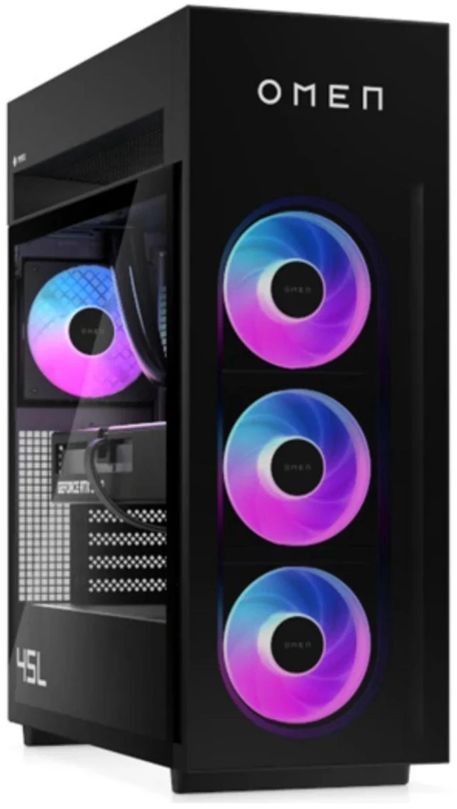 Alt view image 2 of 3 - HP OMEN MAX 45L GT23-0000M AMD Ryzen 9 9900X 4.4 GHz up to 5.6 GHz Kingston FURY 32 GB 1 TB SSD NVIDIA GeForce RTX 5090 Graphics Windows 11 Home Gaming Desktop, Black - BQ3V9AV-V041