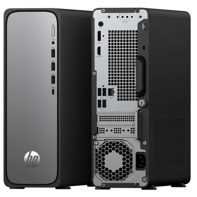 Alt view image 4 of 5 - HP OmniDesk Slim S03-0034 Intel Core i3-13100 2.5 GHz up to 4.5 GHz 8GB DDR5 256GB SSD Intel UHD Graphics 730 Windows 11 Home Desktop, Black - B5UH4AA