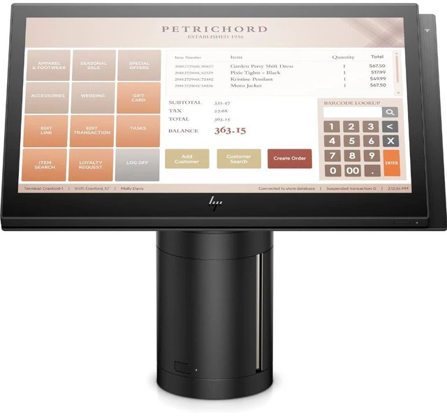 Main image of HP Engage One 145 14" FHD Touchscreen Intel Core i5-7300U 2.6 GHz up to 3.5 GHz 4 GB DDR4 256 GB SSD Intel HD Graphics 620 Windows 10 Pro All-in-One, Black, Minor Scratches and Dent - 63J37UC