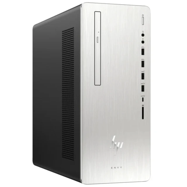 Alt view image 3 of 3 - HP ENVY 795-0010 Intel Core i7-8700 3.2 GHz up to 4.6 GHz 12 GB DDR4 2 TB SSD Intel UHD Graphics 630 Windows 11 Home Desktop, Natural Silver, Minor Scratches and Dent - 5QA55AA-E010