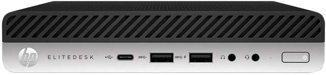 Main image of HP EliteDesk 705 G5 Mini AMD Ryzen 5 PRO 3400GE 3.3 GHz up to 4 GHz 16GB DDR4 256GB SSD AMD Radeon Vega Windows 10 Pro Desktop, Black - 6AU10AV-E009