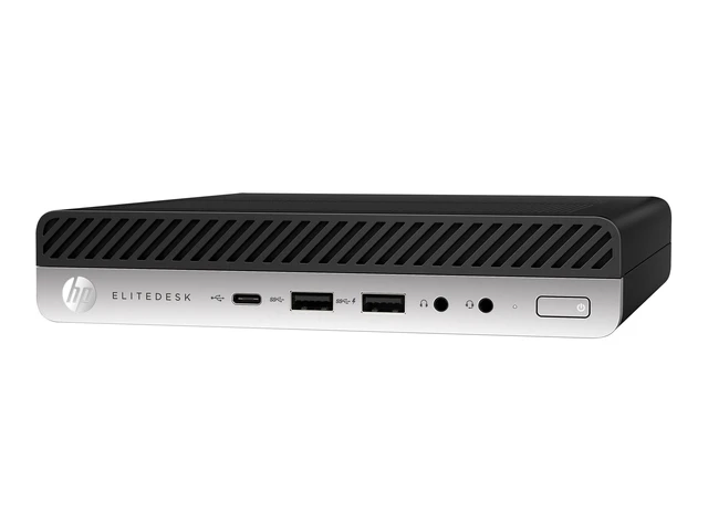 Alt view image 2 of 4 - HP EliteDesk 705 G5 Mini AMD Ryzen 5 PRO 3400GE 3.3 GHz up to 4 GHz 16GB DDR4 256GB SSD AMD Radeon Vega Windows 10 Pro Desktop, Black - 6AU10AV-E009