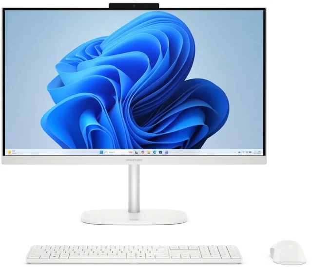 Main image of HP OmniStudio 24-cv0000m 23.8" FHD IPS AMD Ryzen 3 30 2.4 GHz up to 4.1 GHz 8GB RAM 256GB SSD AMD Radeon Windows 11 Home All-in-One Desktop, White - C0TY8AV-V020