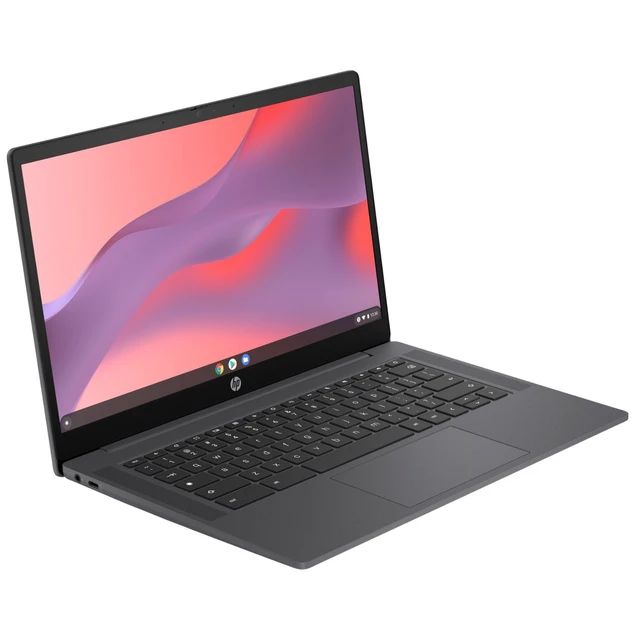 Alt view image 3 of 5 - HP Chromebook 14a-nf0000ca 14" Intel Processor N100 0.7 GHz 4GB RAM 64GB eMMC Intel UHD Graphics ChromeOS, Chalkboard Gray, Minor Scratches and Dents - 9V8M0UA