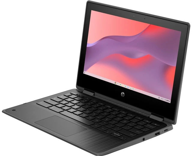 Alt view image 3 of 5 - HP Fortis x360 G3 J Chromebook 11.6" Touchscreen Intel Celeron N4500 1.1 GHz up to 2.8 GHz 4 GB 32 GB eMMC Intel UHD Graphics ChromeOS, Black - 7L2Z9UT-I010