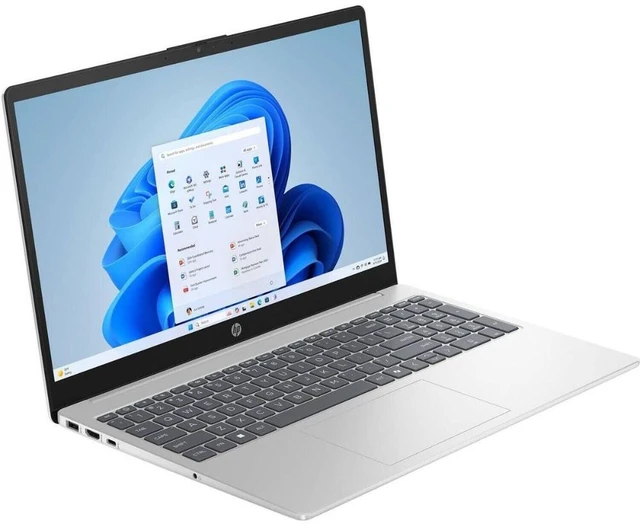 Alt view image 3 of 5 - HP 15-fc0146dx 15.6" FHD Touch AMD Ryzen 5 7520U 2.8 GHz up to 4.3 GHz 8GB RAM 512GB SSD AMD Radeon Windows 11 Home Laptop, Silver, Minor Scratches and Dents - C0CL9UA