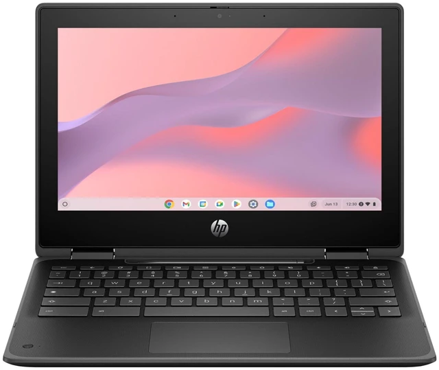 Main image of HP Fortis x360 G5 Chromebook 11.6" Touch Intel Processor N100 0.8 GHz up to 3.4 GHz 4GB RAM 32GB eMMC Intel UHD Graphics ChromeOS, Black - 9R395UT-I010