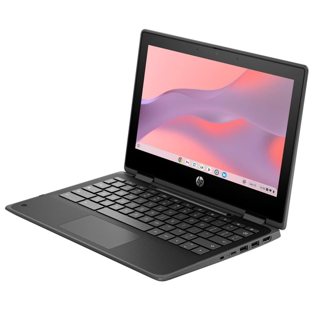 Alt view image 2 of 5 - HP Fortis x360 G5 Chromebook 11.6" Touch Intel Processor N100 0.8 GHz up to 3.4 GHz 4GB RAM 32GB eMMC Intel UHD Graphics ChromeOS, Black - 9R395UT-I010