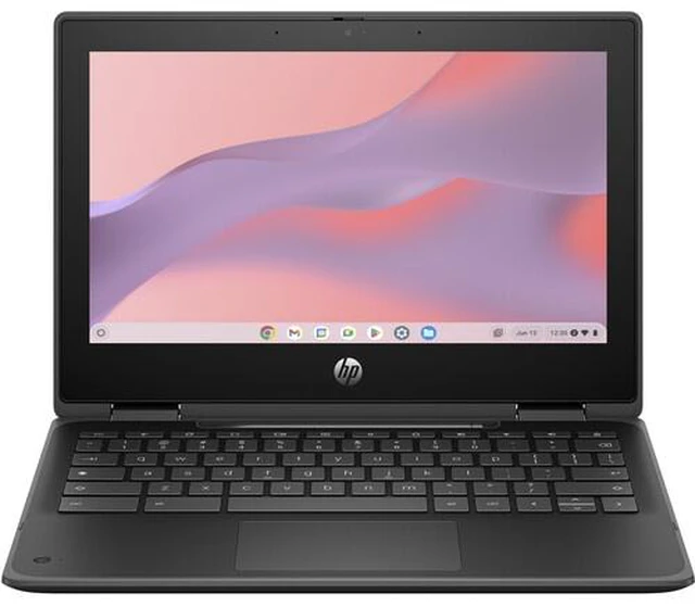Main image of HP Fortis x360 G5 Chromebook 11.6" Intel Processor N100 0.8 GHz up to 3.4 GHz 8GB RAM 64GB eMMC Intel UHD Graphics ChromeOS, Black - A12VHUT-I020