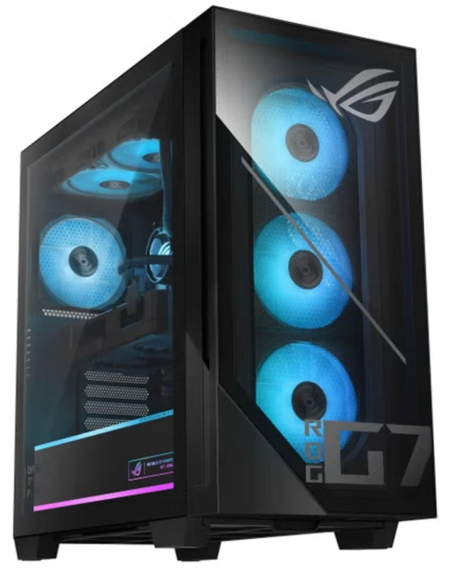 Main image of ASUS ROG GM700 58L AMD Ryzen 7 8700F 4.1 GHz up to 5.0 GHz 32GB DDR5 1TB SSD NVIDIA GeForce RTX 5060 DUAL Windows 11 Home Gaming Desktop, Black - GM700TZ-IB766