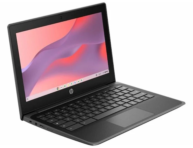 Alt view image 2 of 5 - HP Fortis G10 Chromebook 11.6" Intel N100 0.8 GHz up to 3.4 GHz 8 GB 64 GB eMMC Intel UHD Graphics ChromeOS, Black, Minor Scratches and Dent - 9R3B5UT-I011