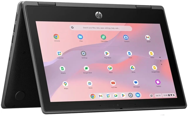 Alt view image 4 of 6 - HP Fortis Flip G1i Chromebook Enterprise 11.6" Intel N150 0.8 GHz 8GB RAM 128GB UFS Intel UHD Graphics ChromeOS, Black, Minor Scratches and Dents - B6AX6UT-I010