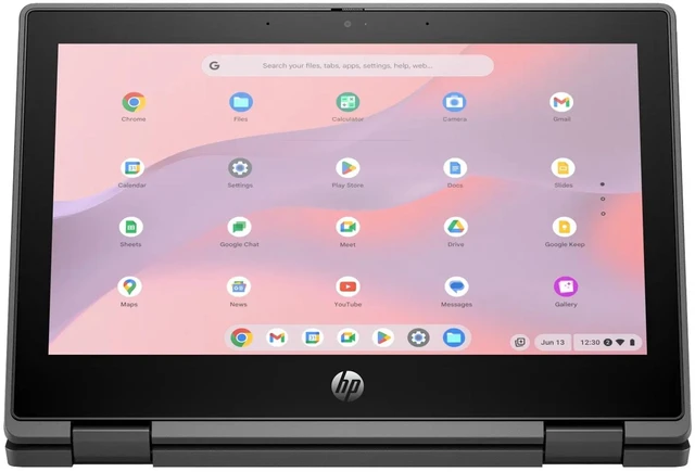 Alt view image 5 of 6 - HP Fortis Flip G1i Chromebook Enterprise 11.6" Intel N150 0.8 GHz 8GB RAM 128GB UFS Intel UHD Graphics ChromeOS, Black, Minor Scratches and Dents - B6AX6UT-I010