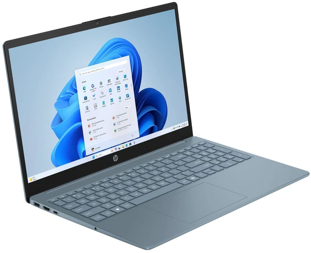 Alt view image 2 of 6 - HP 15-fd0082wm 15.6" Intel Processor N200 3.2 GHz up to 3.7 GHz 4GB DDR4 128GB UFS Intel UHD Graphics Windows 11 Home Laptop, Blue - B4UZ0UA-I010