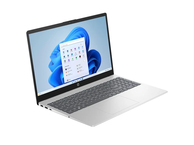 Alt view image 2 of 5 - HP 15-fd0127dx 15.6" FHD Touchscreen Intel Core i7-1355U 1.7 GHz up to 5.0 GHz 16 GB DDR4 512 GB SSD Intel Iris Xe Graphics Windows 11 Home Laptop, Silver, Minor Scratches and Dent - B4HN8UA-I010