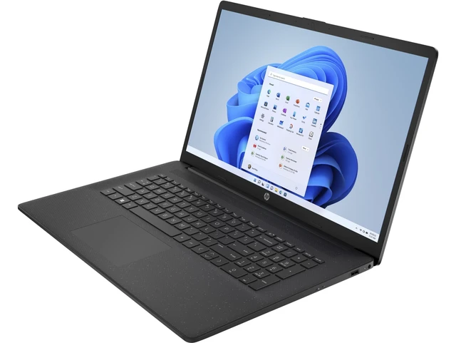 Alt view image 3 of 4 - HP 17-cp3000 17.3" HD+ AMD Ryzen 5 7430U 2.3 GHz up to 4.3 GHz 8 GB DDR4 128 GB SSD AMD Radeon Graphics Windows 11 Home Laptop, Black, Minor Scratches and Dent - B03B1AV-I030