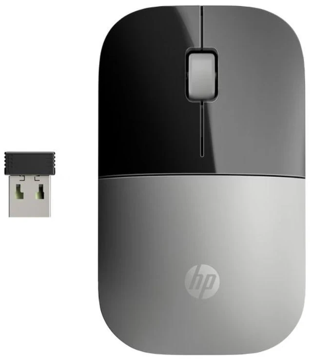 Main image of HP Z3700 G2 Wireless Mouse Optical Movement Detection 2.4 GHz wireless connection 3 buttons Wireless range up to 10 m 1200 dpi, Multi surface tracking, Natural Silver - 66Z09AA
