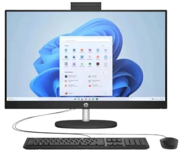 Main image of HP 27-cr0000a 27" FHD AMD Ryzen 3 7320U 2.4 GHz up to 4.1 GHz 8 GB DDR4 1 TB SSD AMD Radeon Graphics Windows 11 Home All-in-One Desktop, Black - 947Q9AV-V071