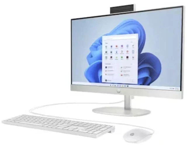 Alt view image 3 of 4 - HP 27-cr0000a 27" FHD AMD Ryzen 5 7520U 2.8 GHz up to 4.3 GHz 16 GB DDR4 512 GB SSD AMD Radeon Graphics Windows 11 Home All-in-One Desktop, White - 947Q8AV-V050