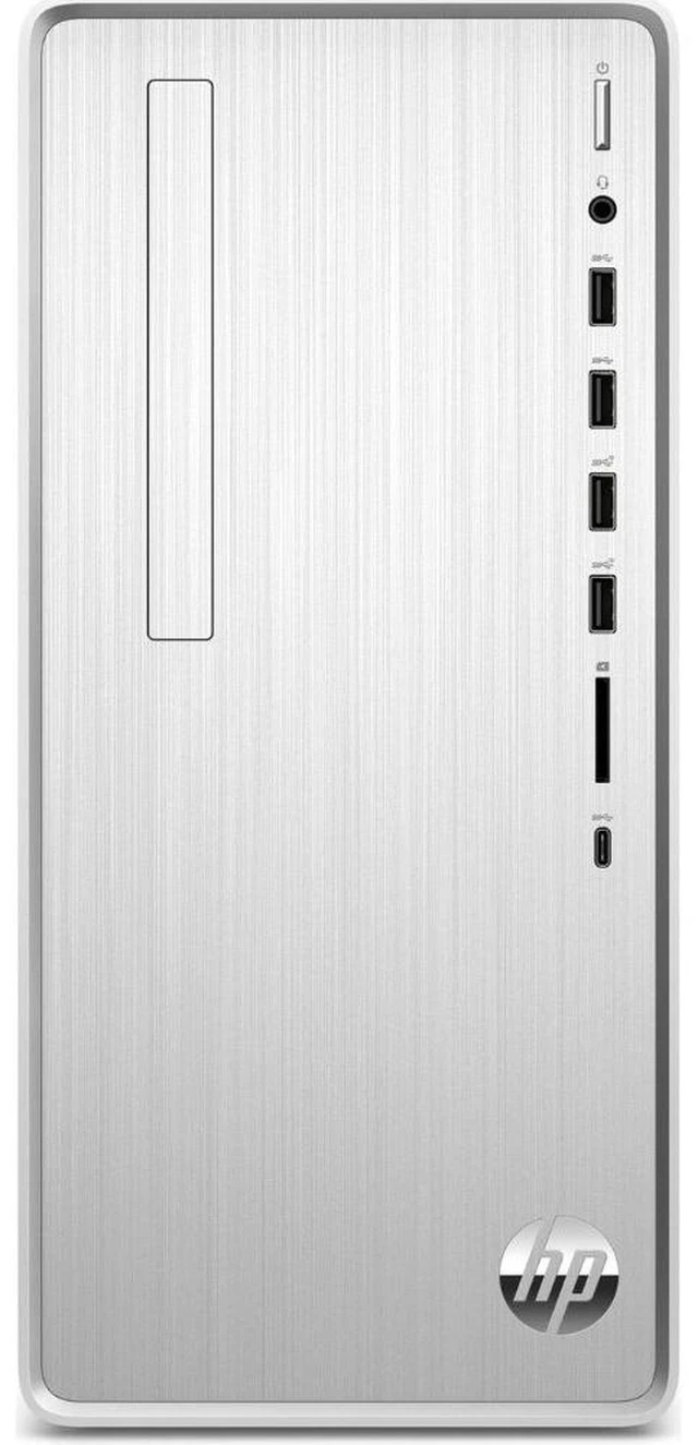 Main image of HP Pavilion TP01-2019 AMD Ryzen 5 5600G 3.9 GHz up to 4.4 GHz 12 GB DDR4 512GB SSD AMD Radeon Graphics Windows 11 Home Desktop, Natural Silver - 318J0AA