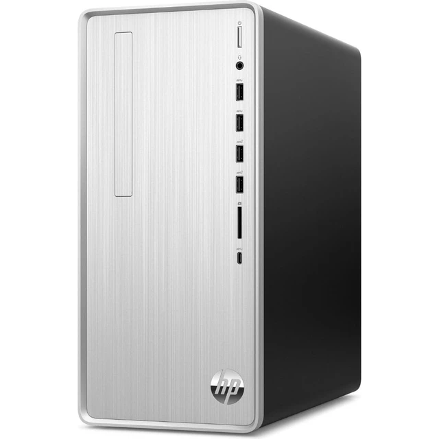 Alt view image 2 of 3 - HP Pavilion TP01-2019 AMD Ryzen 5 5600G 3.9 GHz up to 4.4 GHz 12 GB DDR4 512GB SSD AMD Radeon Graphics Windows 11 Home Desktop, Natural Silver - 318J0AA